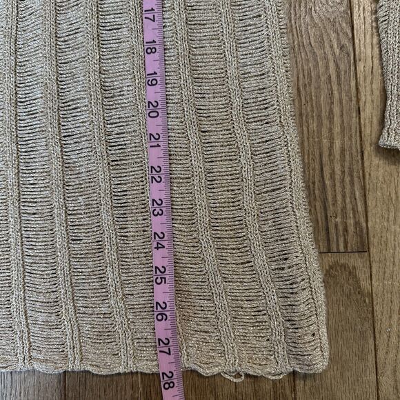 Zara Dress Sweater Crochet Y2K Boho Festival Small Gold‎ - Picture 5 of 6